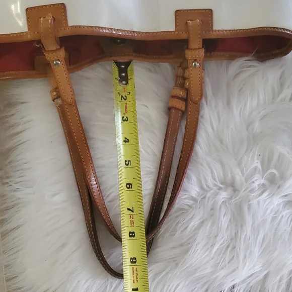 Dooney & Bourke White  and Brown Tote Bag - Picture 2 of 16